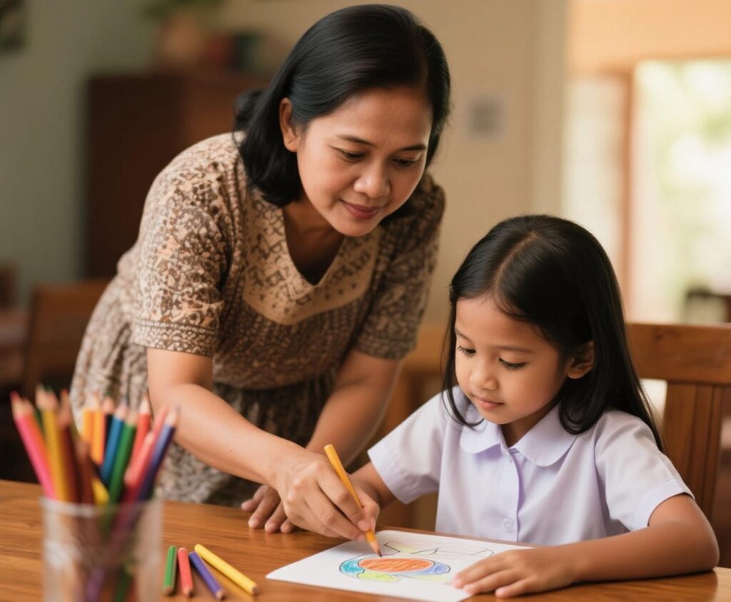 Belajar menulis anak TK