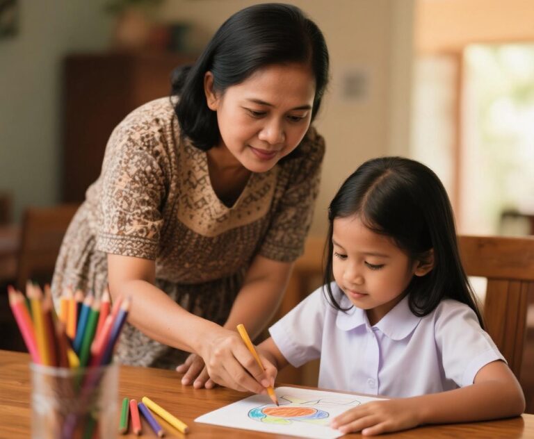 Belajar menulis anak TK