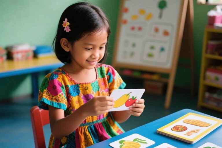 Anak belajar huruf dan suara