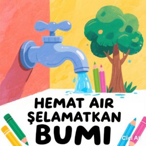cara menggambar poster lingkungan yang mudah