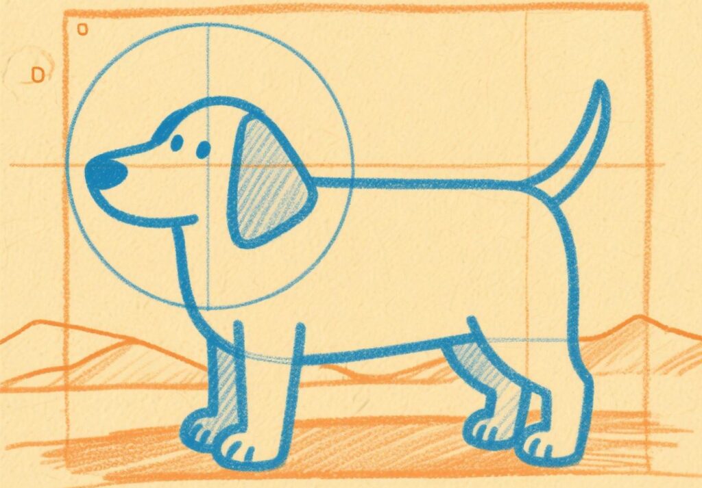 Menggambar anjing
