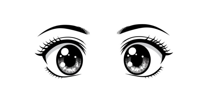 cara gambar mata anime