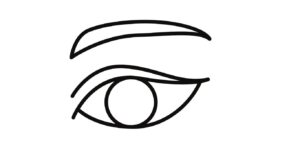 cara gambar mata anime