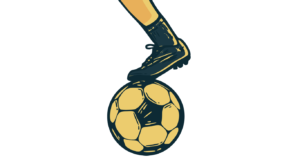 Teknik penekanan pada pensil warna sepatu bola