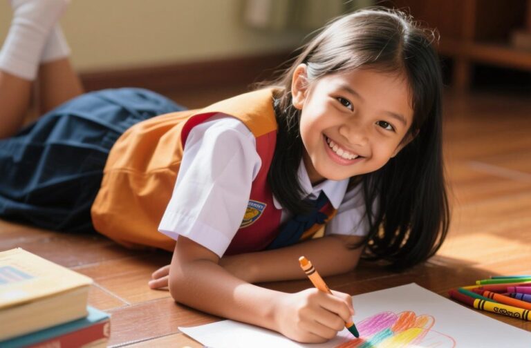 Cara mewarnai menggunakan pensil warna