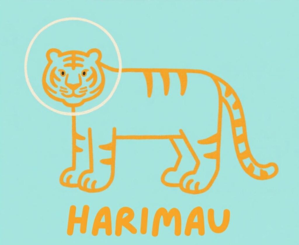menggambar harimau
