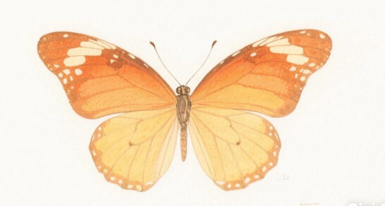 Menggambar kupu-kupu