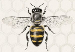 Cara Menggambar Lebah Lucu
