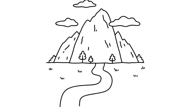 Cara menggambar pemandangan